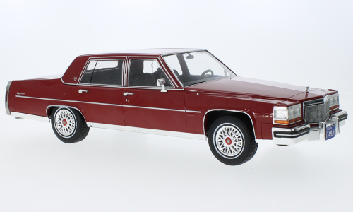 Cadillac Fleetwood Brougham 1982 Donkerrood Metallic - 1:18